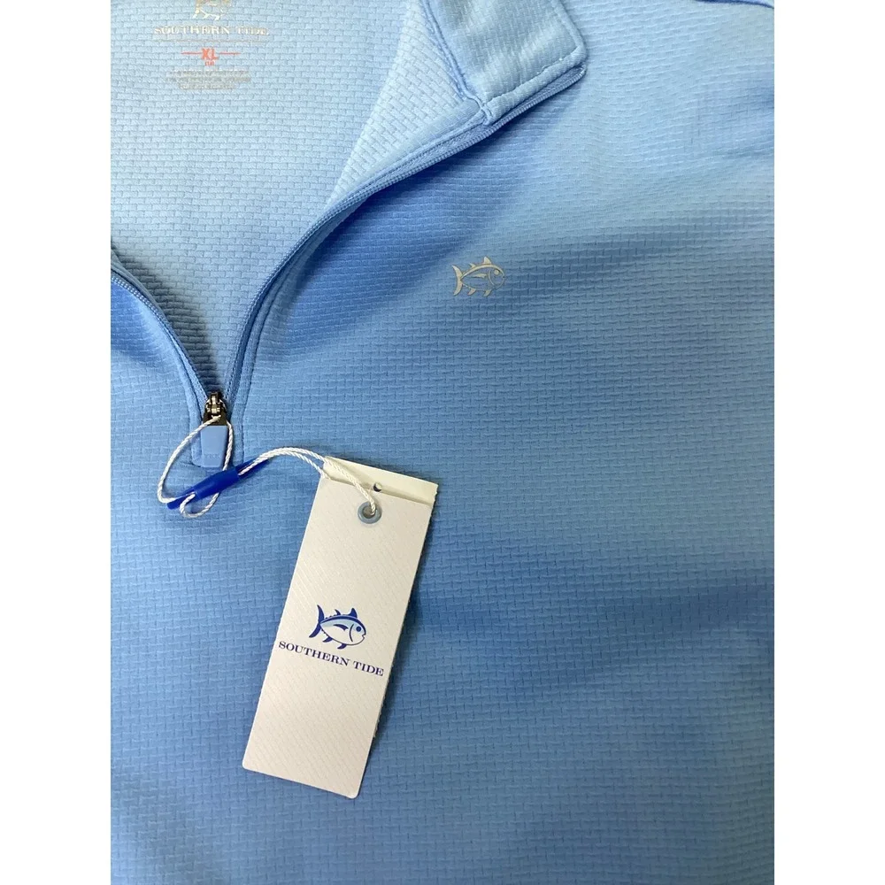 Southern Tide Boys XL 16 Ocean Channel Blue Schooner Quarter Zip Pullover NWT